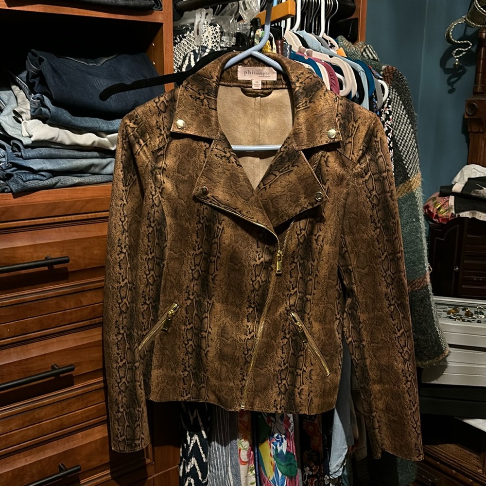 Philosophy Faux Leather Jacket XS
